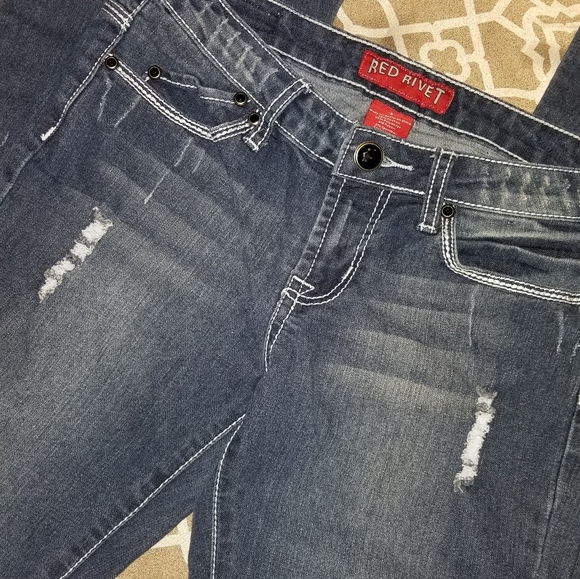 Red Rivet Denim - FINAL $❗Unique! Jrs Red Rivet Jean size 5. WAS $35